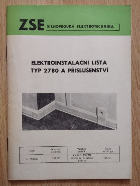 Elektroinstalační lišta typ 2780 a příslušenství