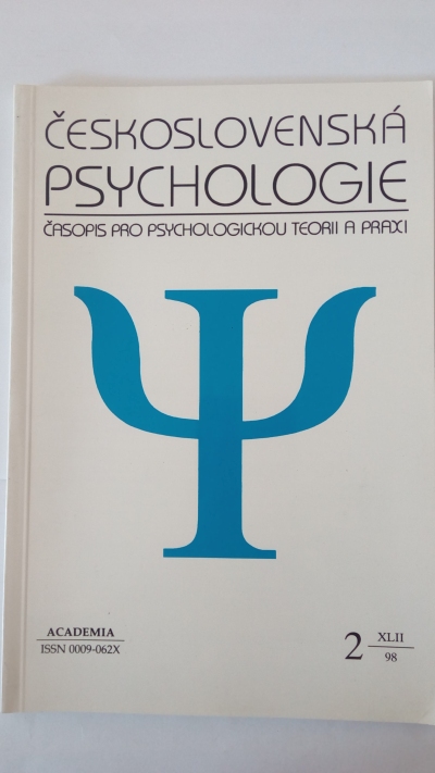 Československá psychologie č. 2/1998