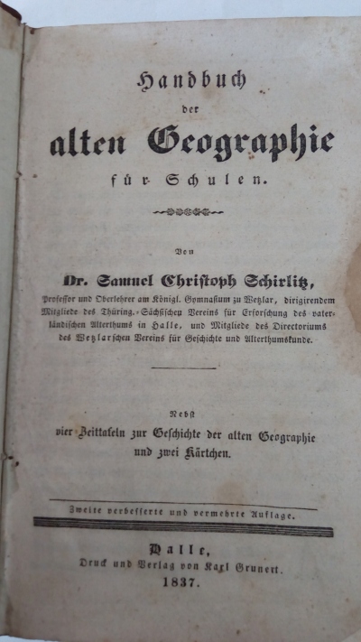 Handbuch der alten Geographie für Schulen