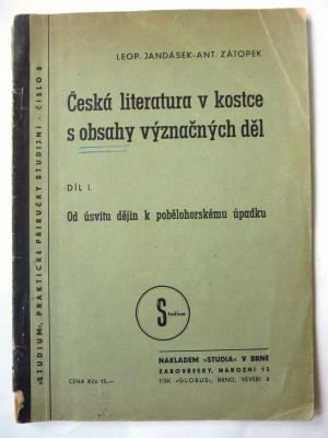 Česká literatura v kostce s obsahy význačných děl