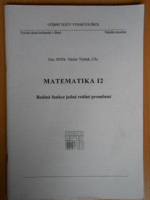 Matematika I2 - Reálná funkce jedné reálné proměnné
