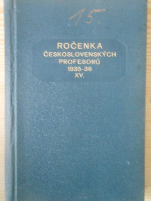 XV. Ročenka československých profesorů 1935-36