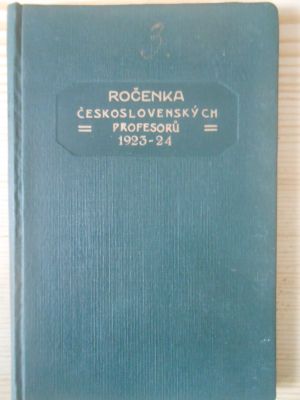 III. Ročenka československých profesorů 1923-24