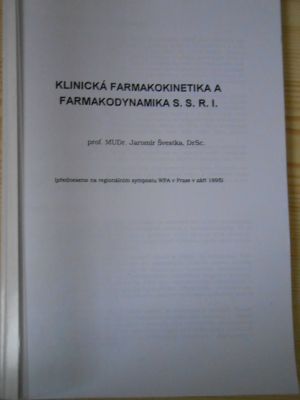 Klinická farmakokinetika a farmakodynamika S. S. R. I.