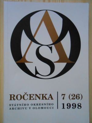 Ročenka státního okresního archivu v Olomouci 7/1998