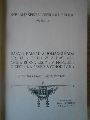 Sebrané spisy Vítězslava Hálka - svazek IX.