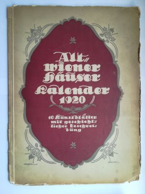 Altwiener häuser kalender 1920