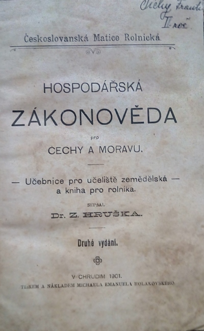 Hospodářská zákonověda pro Čechy a Moravu