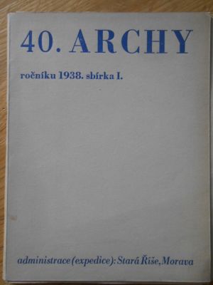 40. archy ročník 1938, sbírka I.