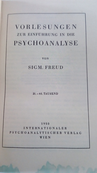 Vorlesungen zur einführung in die Psychoanalyse