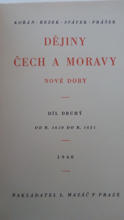 Dějiny Čech a Moravy – Nové doby, 2. díl