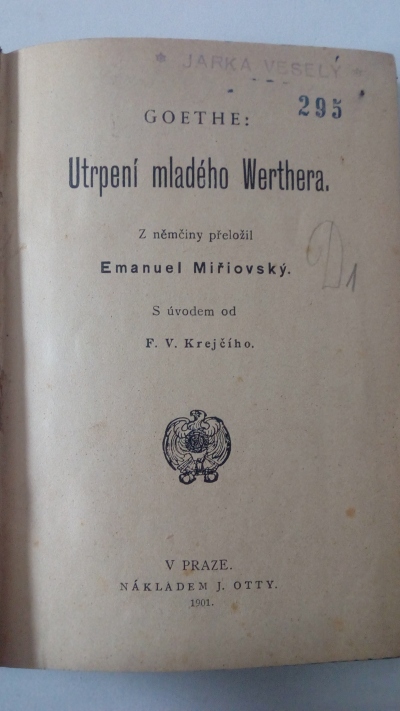 Utrpení mladého Werthera