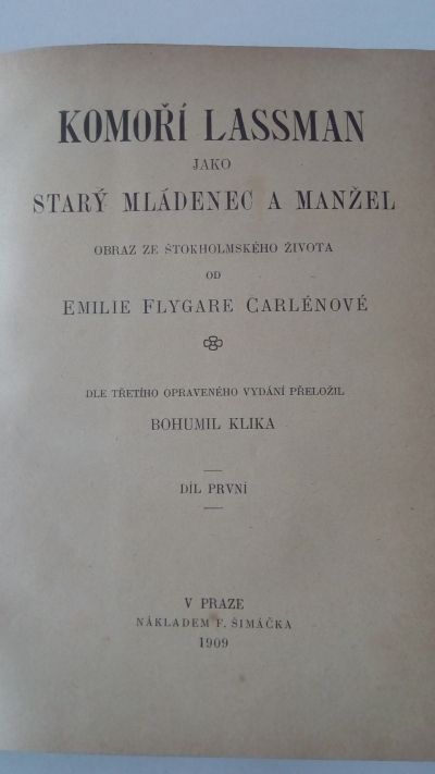Komoří Lassman jako starý mládenec a manžel, 1. + 2. díl