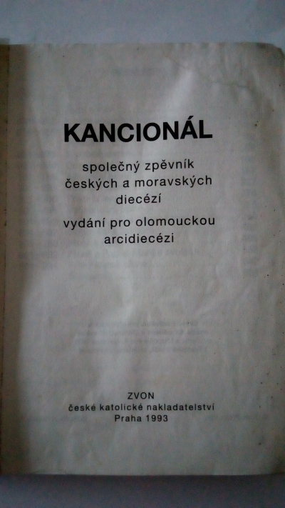 Kancionál – společný zpěvník českých a moravských diecézí