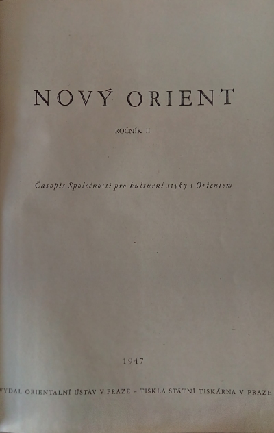 časopis Nový orient, ročník 11