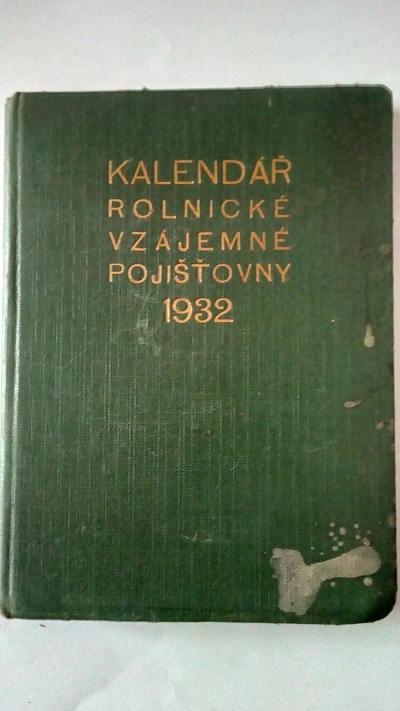 Kalendář rolnické vzájemné pojišťovny 1932