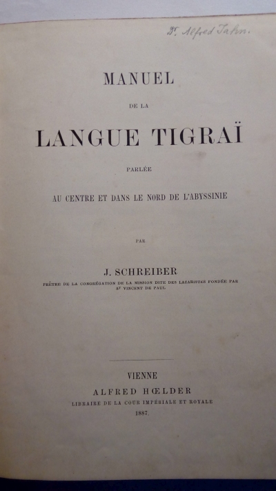 Manuel de la Langue Tigraï