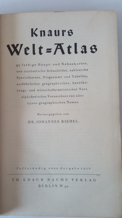 Knaurs Welt=Atlas