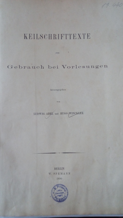 Keilschrifttexte zum Gebrauch bei Vorlesungen
