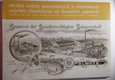 Ideální veduty průmyslových a obchodních objektů Olomoucka na firemních papírech