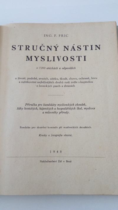 Stručný nástin myslivosti