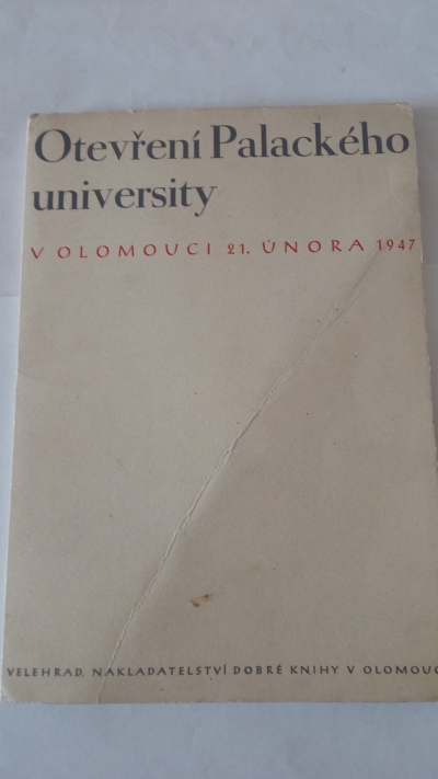 Otevření Palackého university v Olomouci 21. února 1947