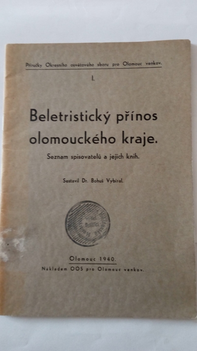 Beletristický přínos olomouckého kraje