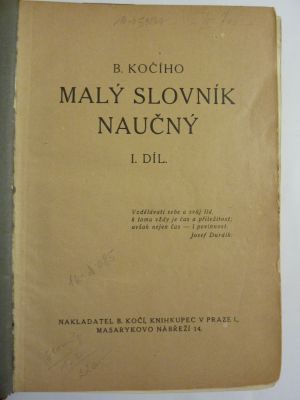 B. Kočího malý slovník naučný 1+2