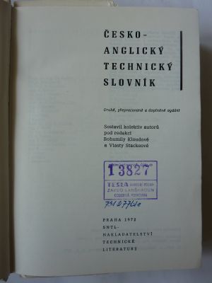 Česko-anglický technický slovník