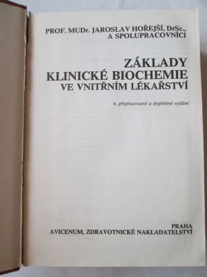Základy klinické biochemie ve vnitřním lékařství