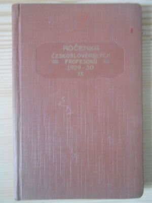 IX. Ročenka československých profesorů 1929-30