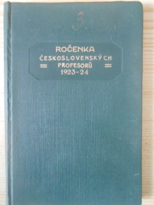 III. Ročenka československých profesorů 1923-24