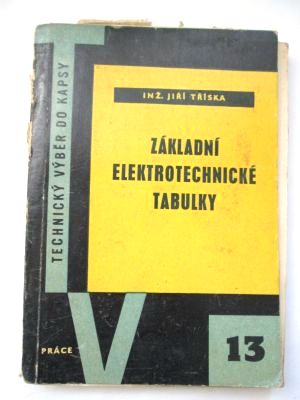 Základní elektrotechnické tabulky