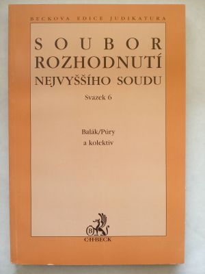 Soubor rozhodnutí nejvyššího soudu 6