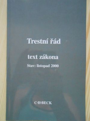 Trestní řád - text zákona - listopad 2000