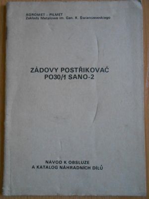 Zádovy postřikovač PO30/1 SANO-2
