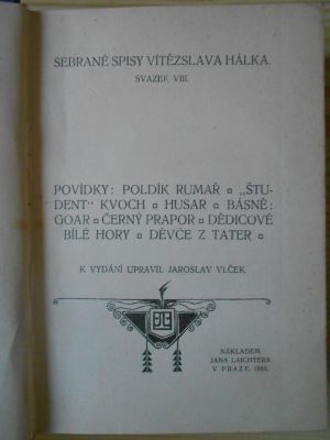 Sebrané spisy Vítězslava Hálka - svazek VIII.