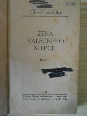 Žena válečného slepce