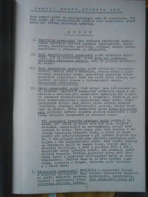 Nemoci mozku, míchy a CNS