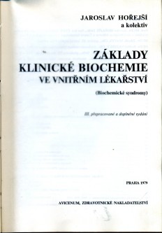 Základy klinické biochemie ve vnitřním lékařství