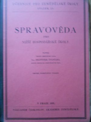 Spravověda pro nižší hospodářské školy