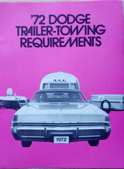 72 Dodge trailer-towing requirements