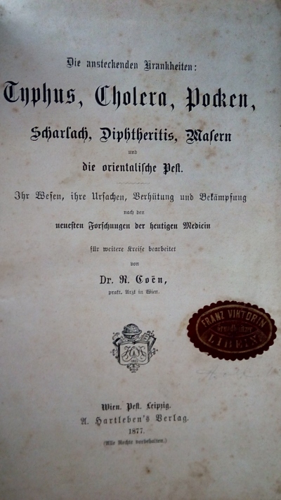 Typhus, Cholera, Pocken