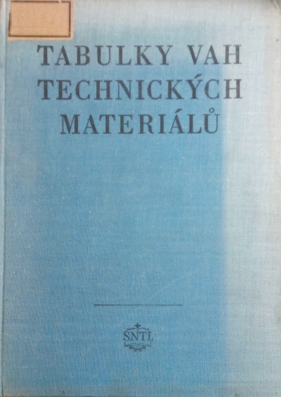Tabulky vah technických materiálů