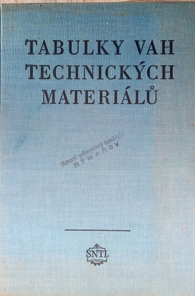Tabulky vah technických materiálů