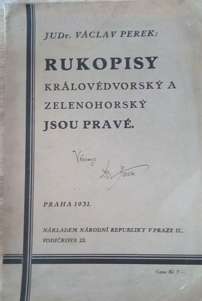 Rukopisy Královédvorský a Zelenohorský jsou pravé