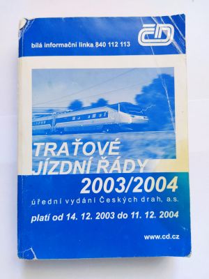 Traťové jízdní řády 2003/2004