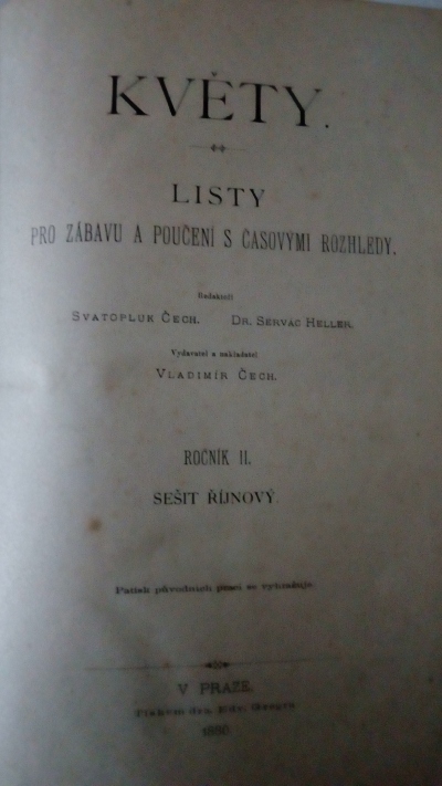 Květy – sešit říjnový