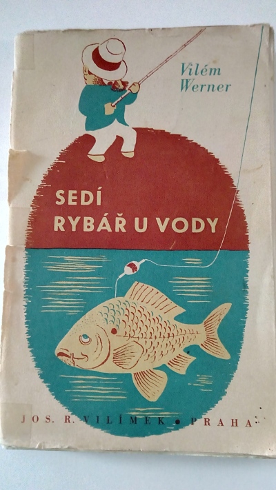 Sedí rybář u vody