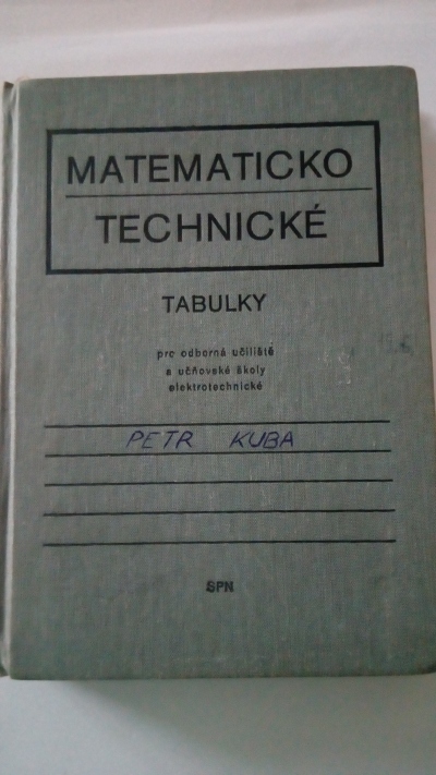 Matematicko technické tabulky pro OU a UŠ elektrotechnické